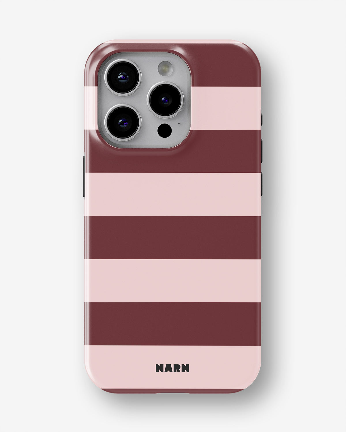 iPhone 15 Pro Max Tough Case – Cranberry Stripe - View 1
