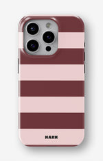 iPhone 15 Pro Max Tough Case – Cranberry Stripe - View 1