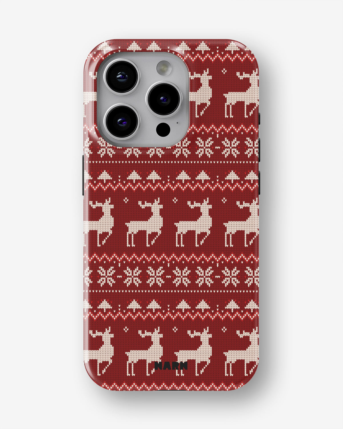 iPhone 15 Pro Max Tough Case – Reindeer Knit - View 1