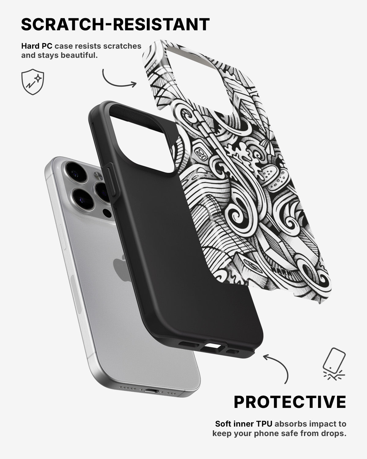 iPhone 15 Pro Max Tough Case – Japanese Pattern - View 2