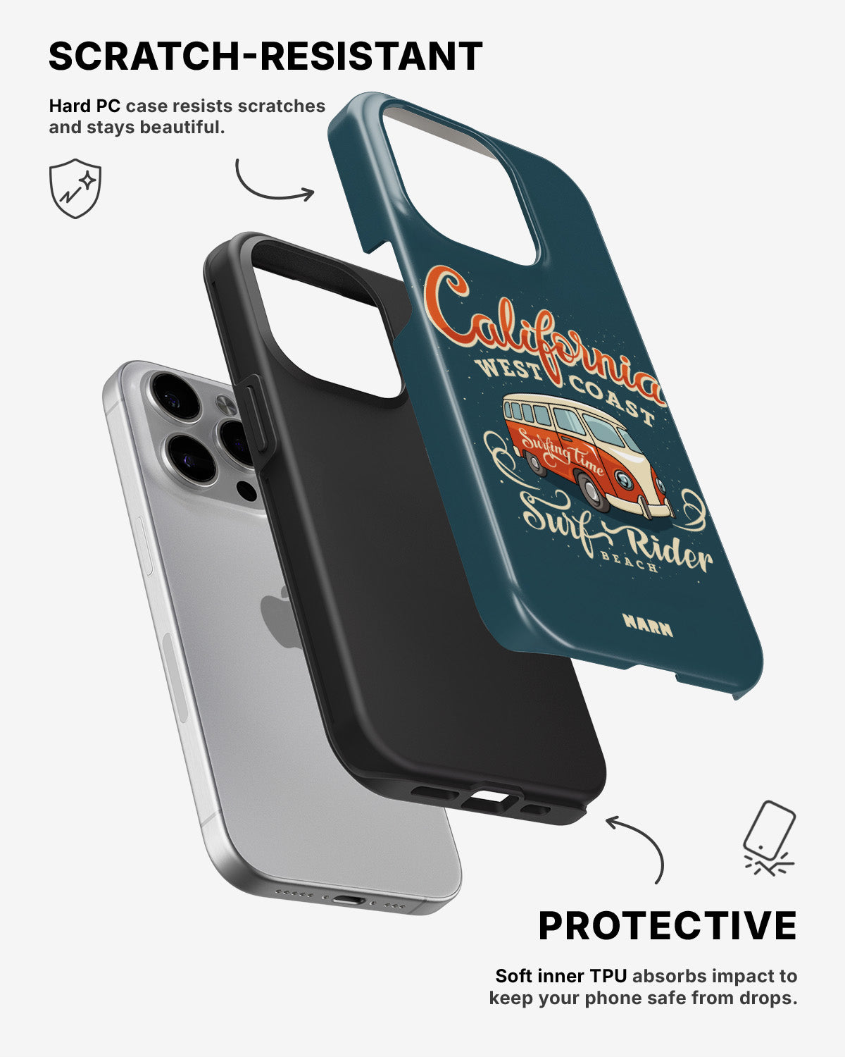 iPhone 15 Pro Max Tough Case – California Surf - View 2