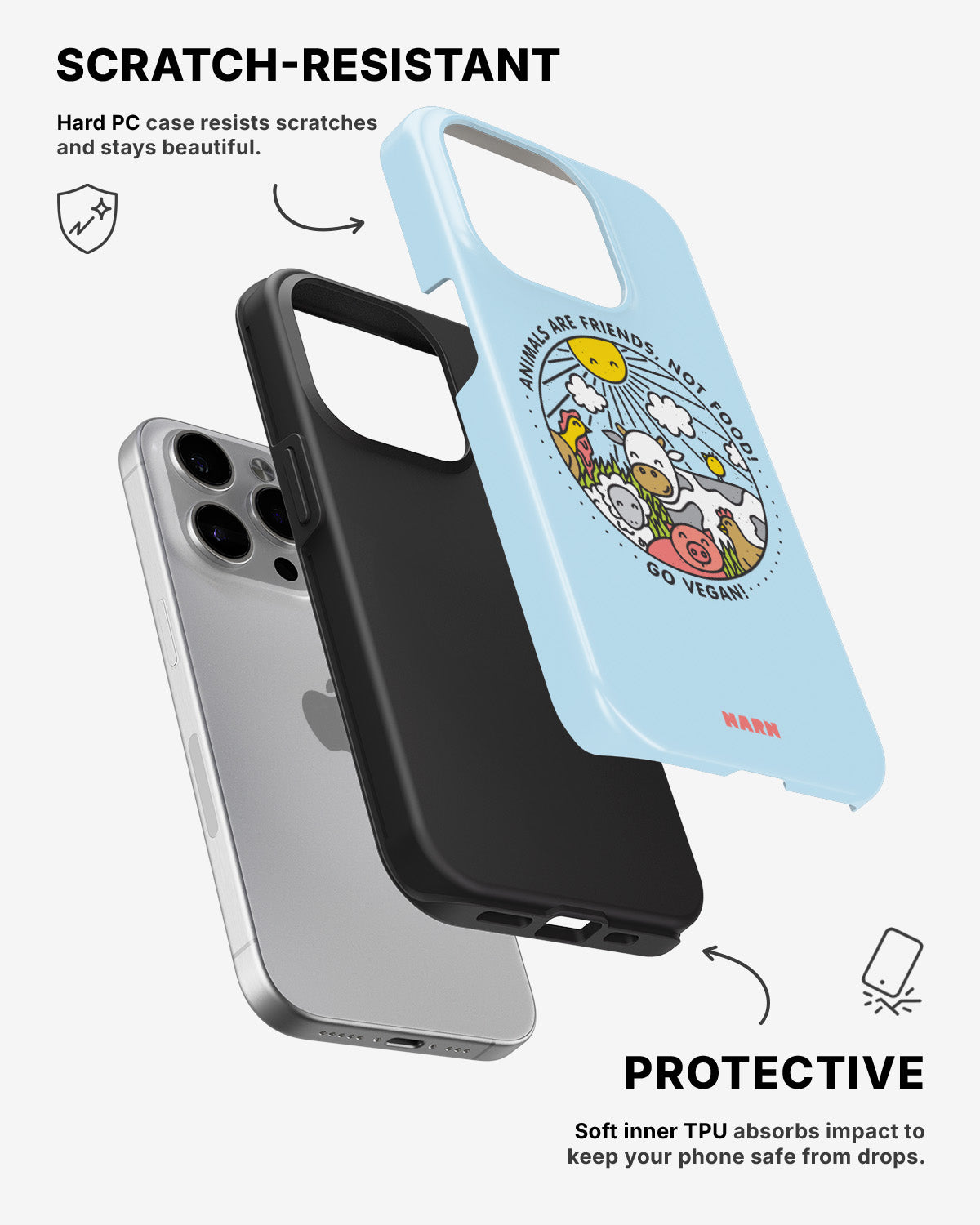 iPhone 15 Pro Max Tough Case – Friends, Not Food - View 2