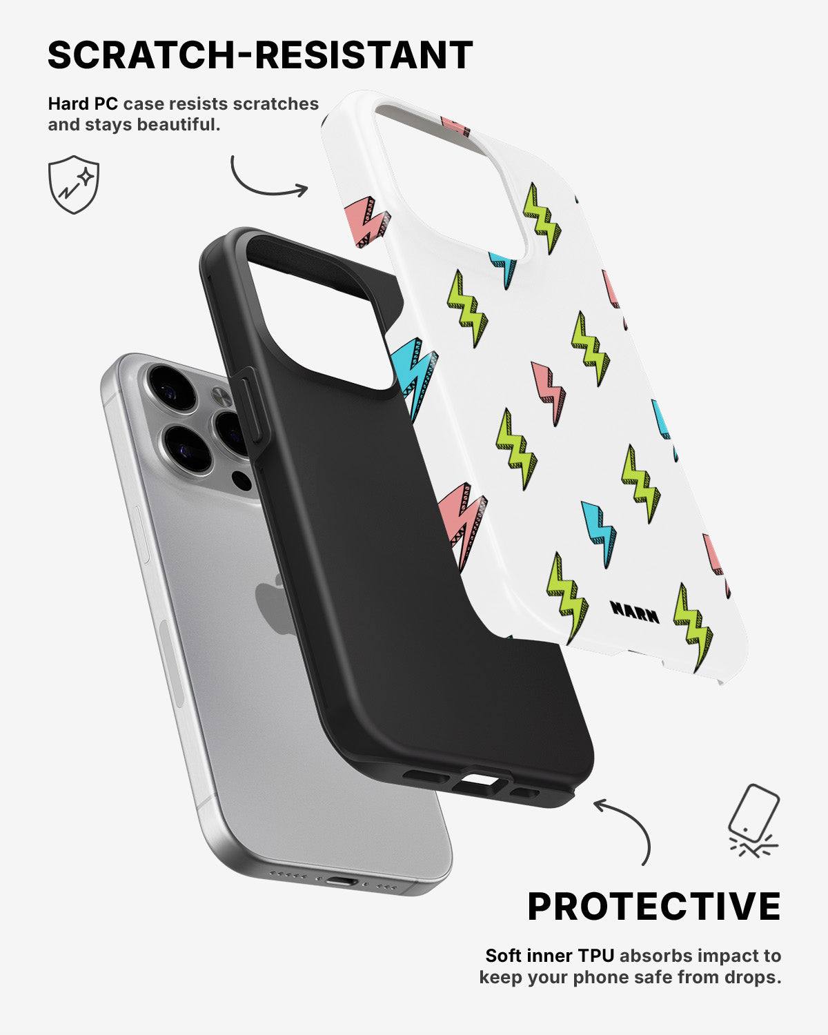 iPhone 15 Pro Max Tough Case – Lightning Bolts - View 2