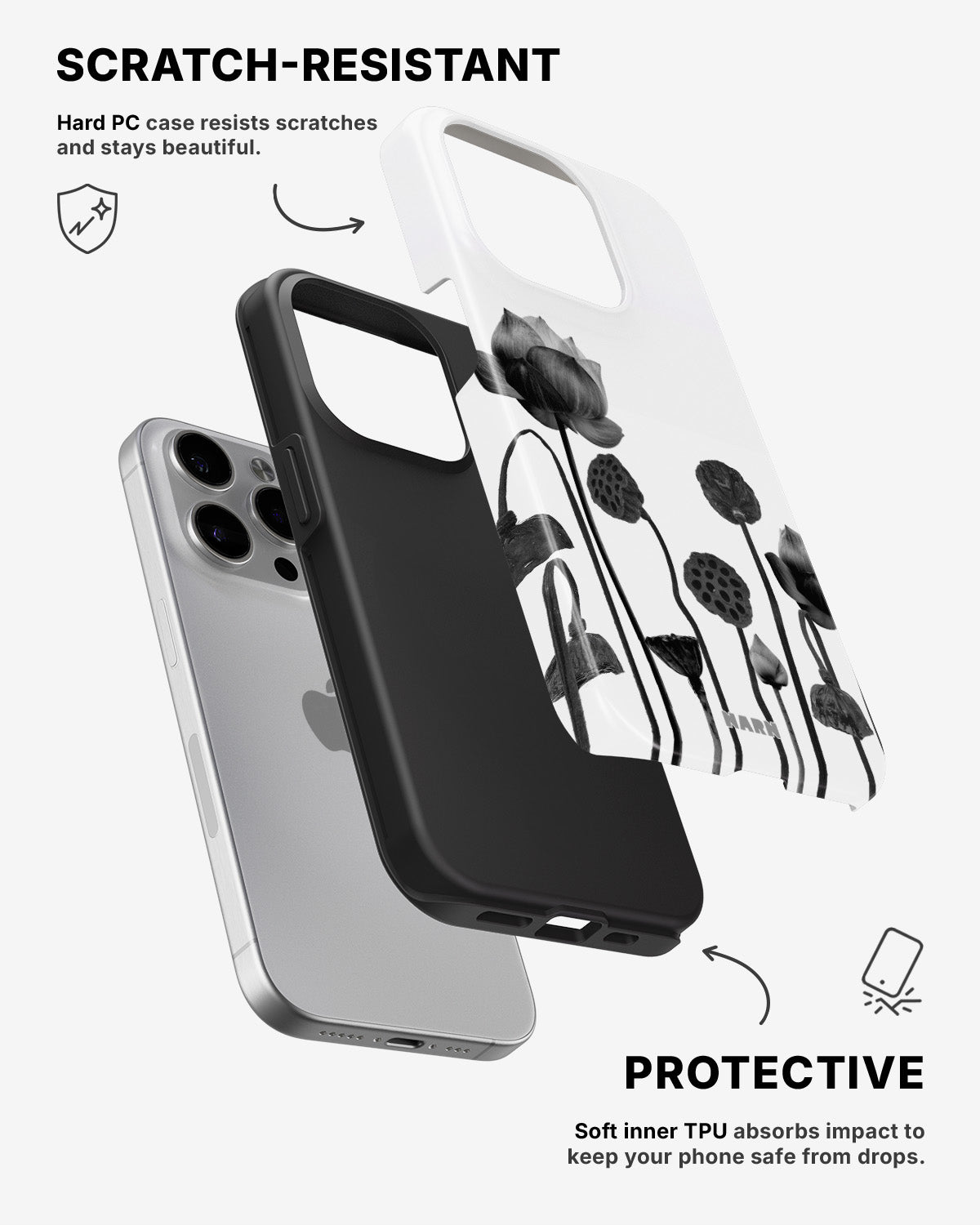 iPhone 15 Pro Max Tough Case – Lotus Blooms - View 2