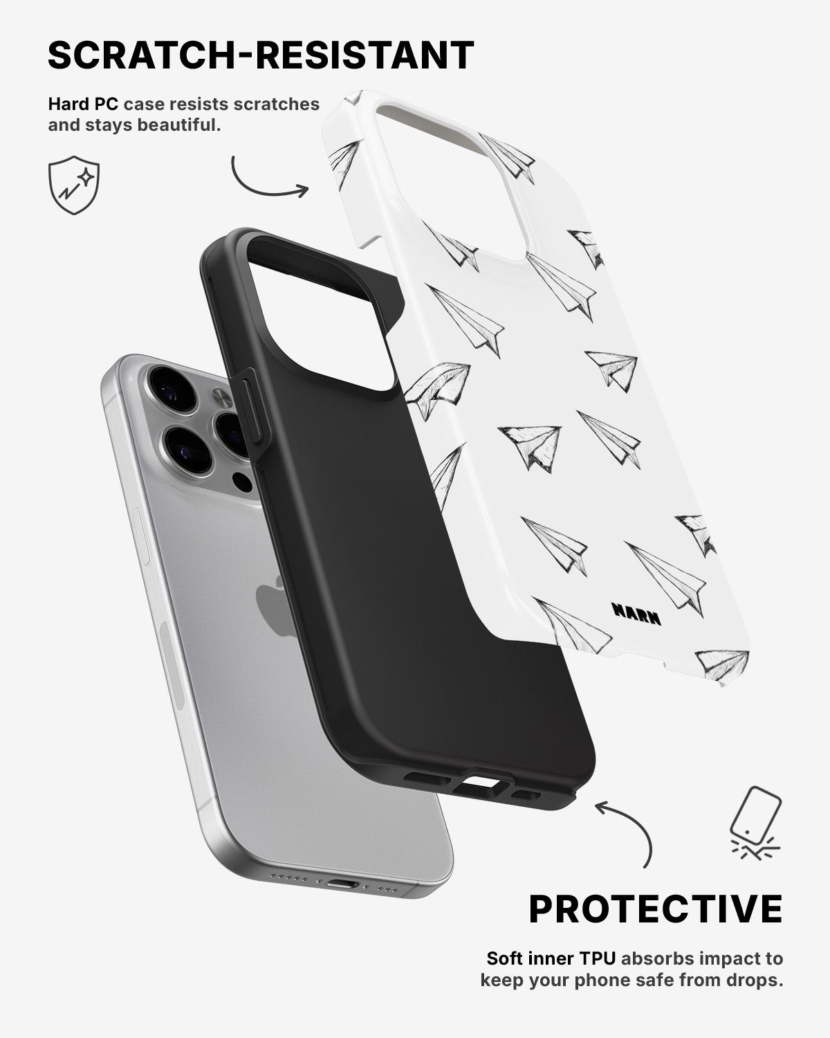 iPhone 15 Pro Max Tough Case – Paper Planes - View 2