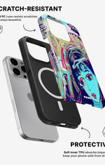 iPhone 15 Pro Max Tough Case – Abstract Cat - View 2