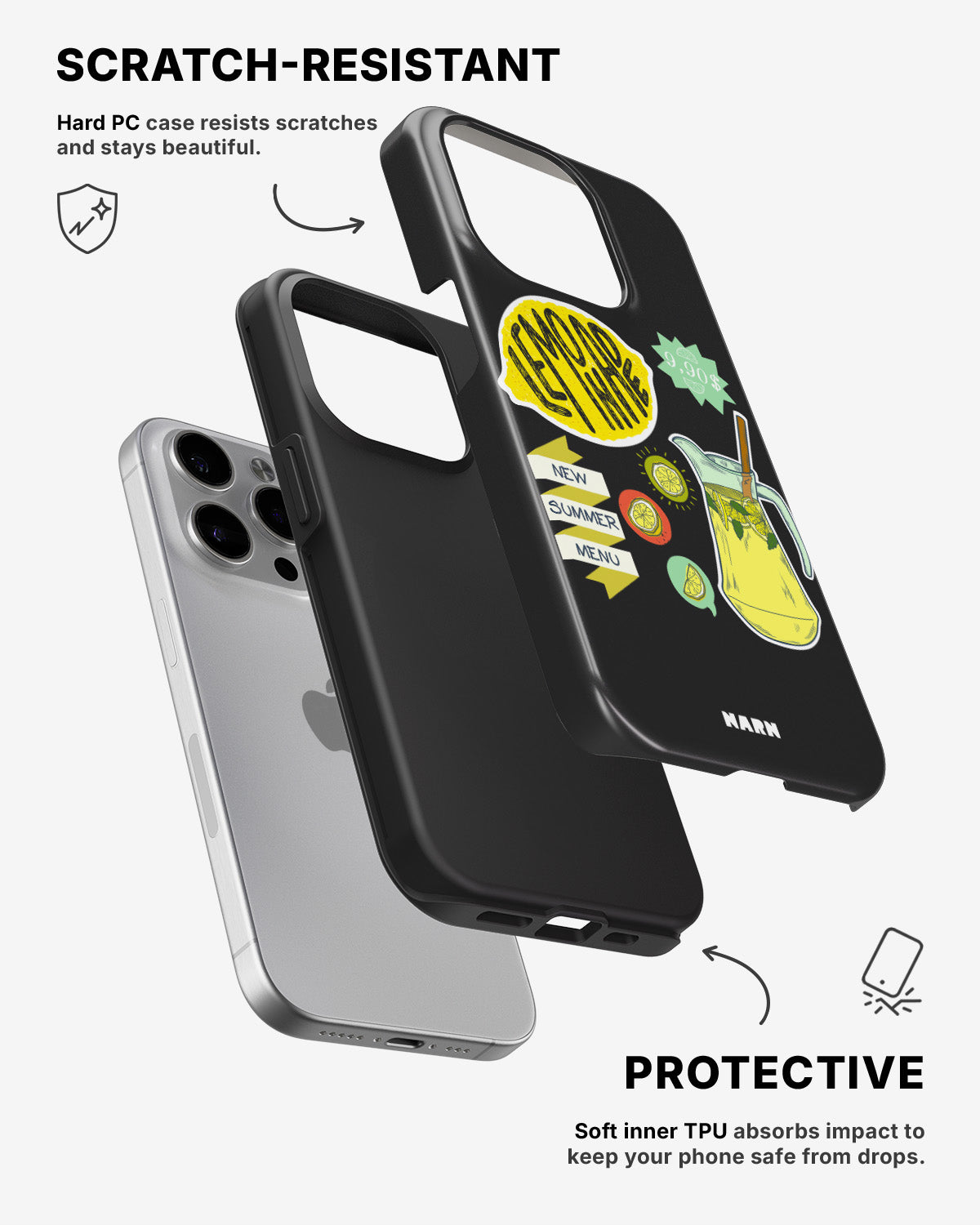 iPhone 15 Pro Max Tough Case – Lemon Summer - View 2