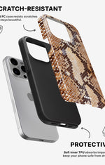 iPhone 15 Pro Max Tough Case – Brown Snakeskin - View 2