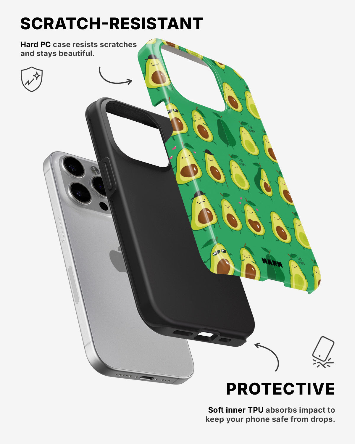 iPhone 15 Pro Max Tough Case – Avocado Mood - View 2