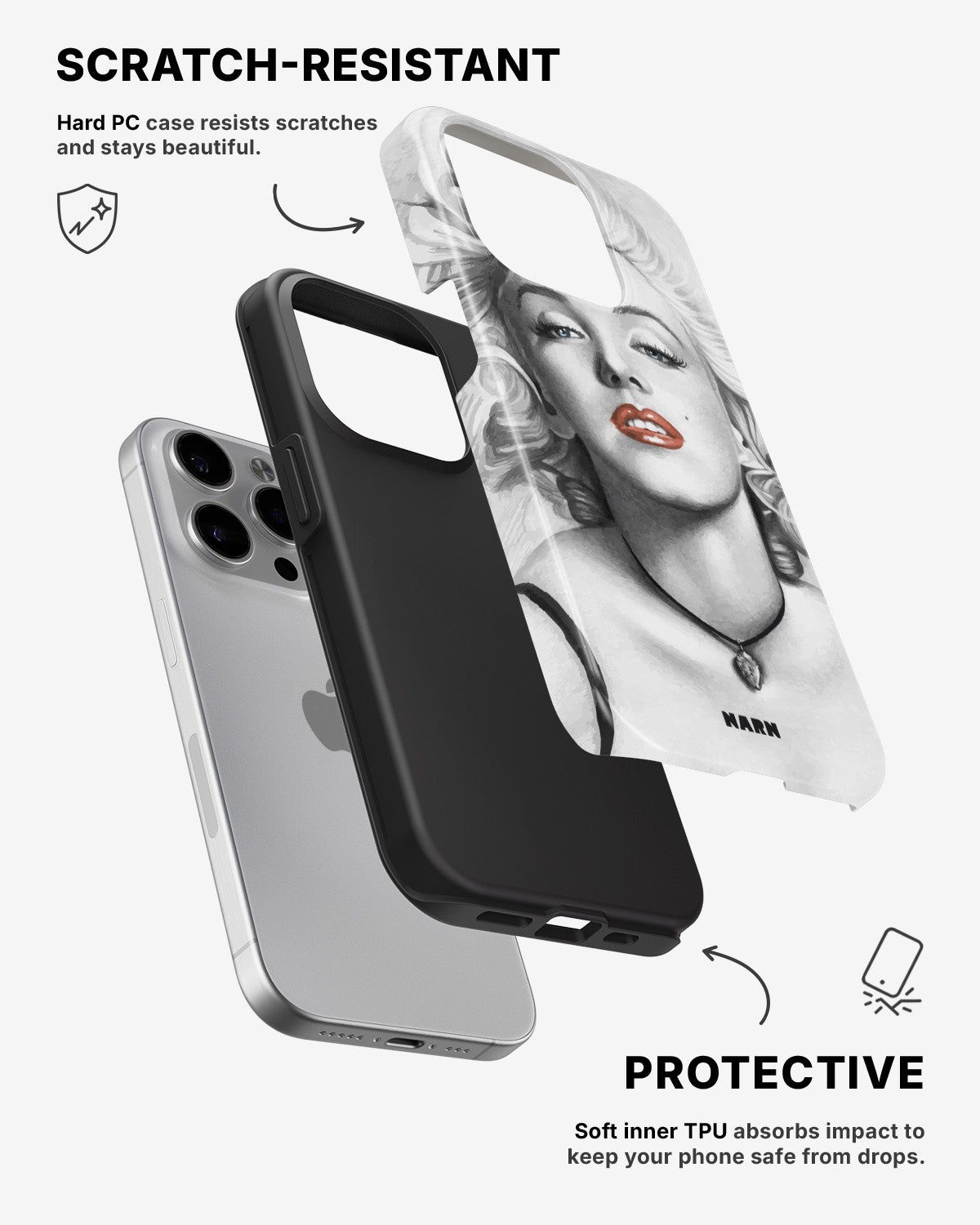 iPhone 15 Pro Max Tough Case – Marilyn - View 2