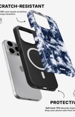 iPhone 15 Pro Max Tough Case – Tie Dye Blue - View 2