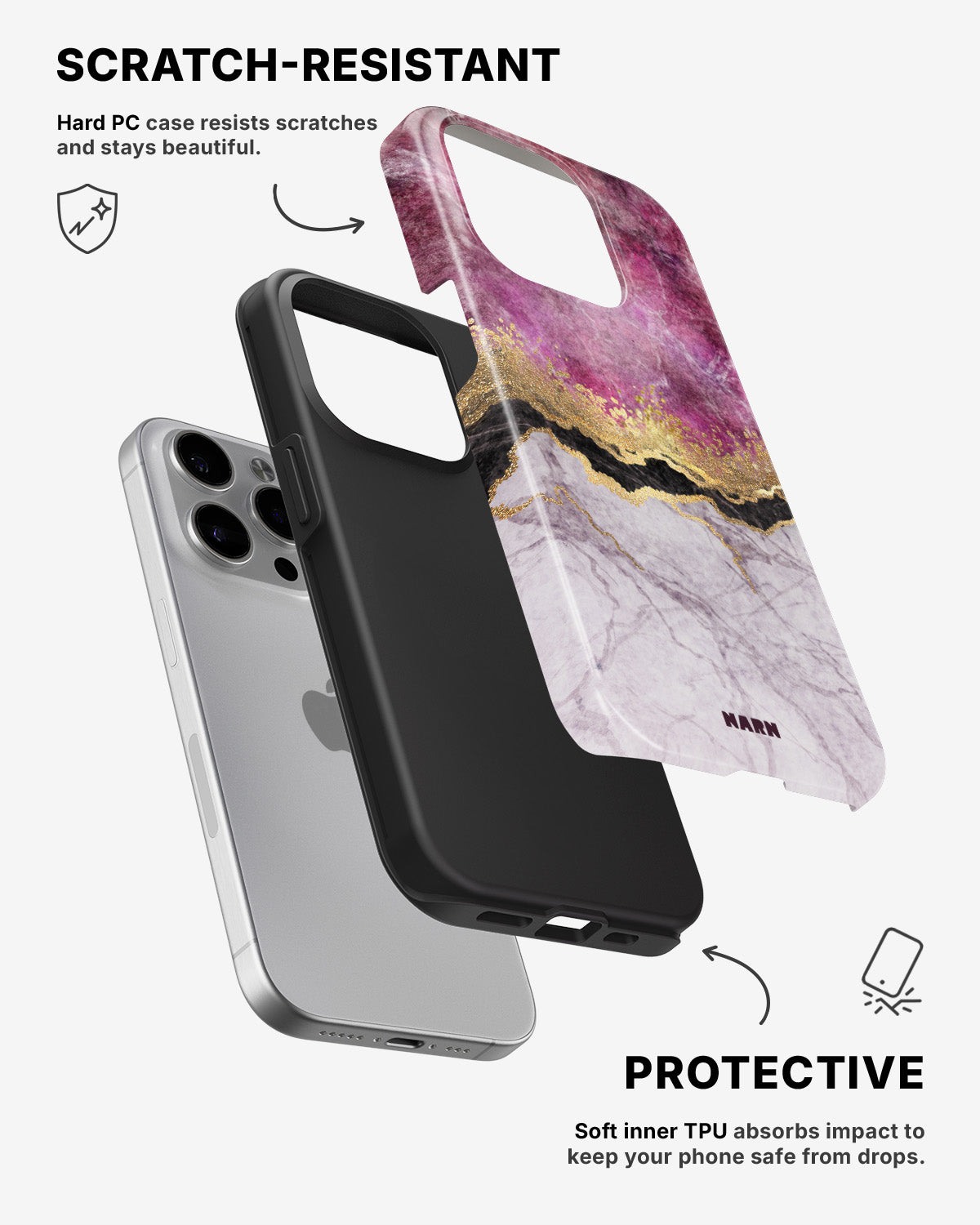 iPhone 15 Pro Max Tough Case – Pink Dream - View 2