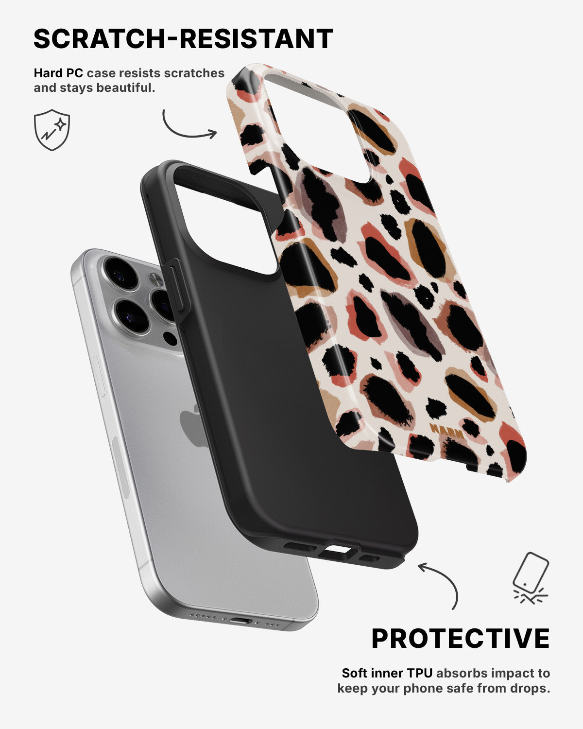 iPhone 15 Pro Max Tough Case – Artsy Leopard - View 2