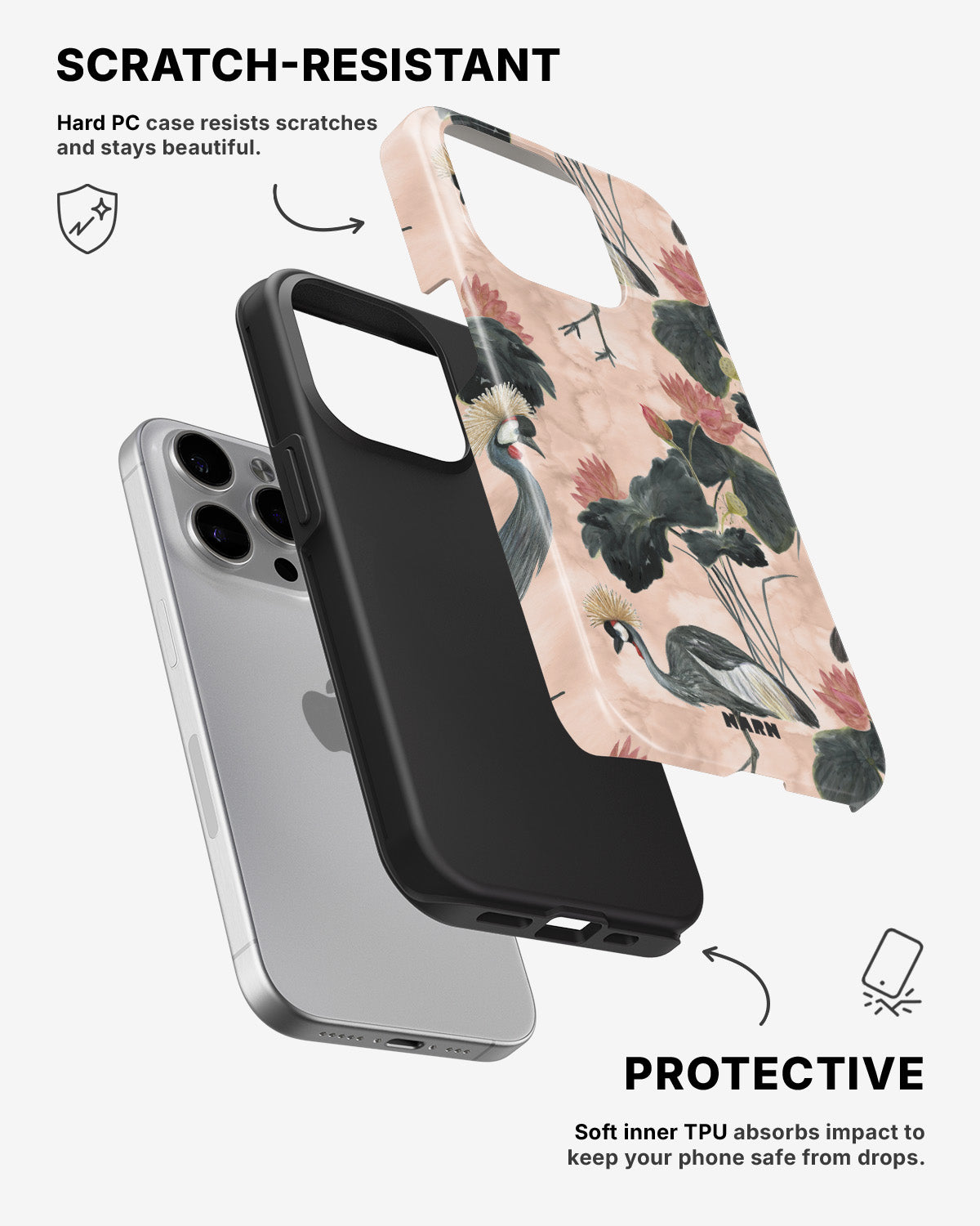 iPhone 15 Pro Max Tough Case – Crowned Bird - View 2