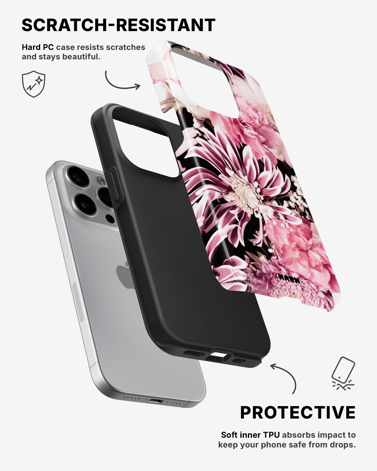 iPhone 15 Pro Max Tough Case – Soft Blossom - View 2