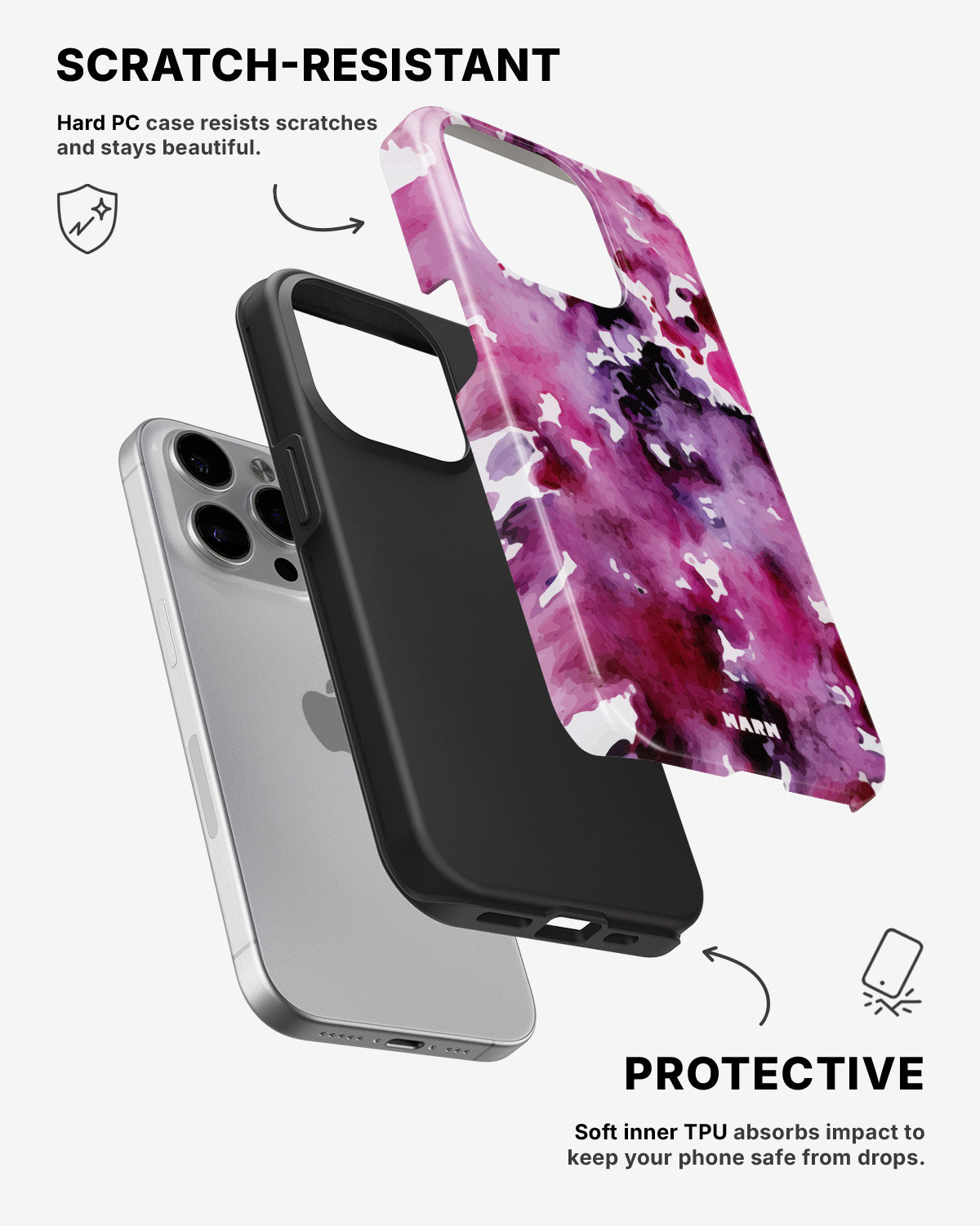 iPhone 15 Pro Max Tough Case – Floral Splash - View 2