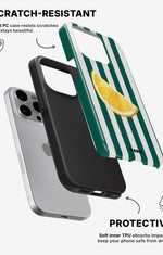 iPhone 15 Pro Max Tough Case – Lemon Stripes - View 2