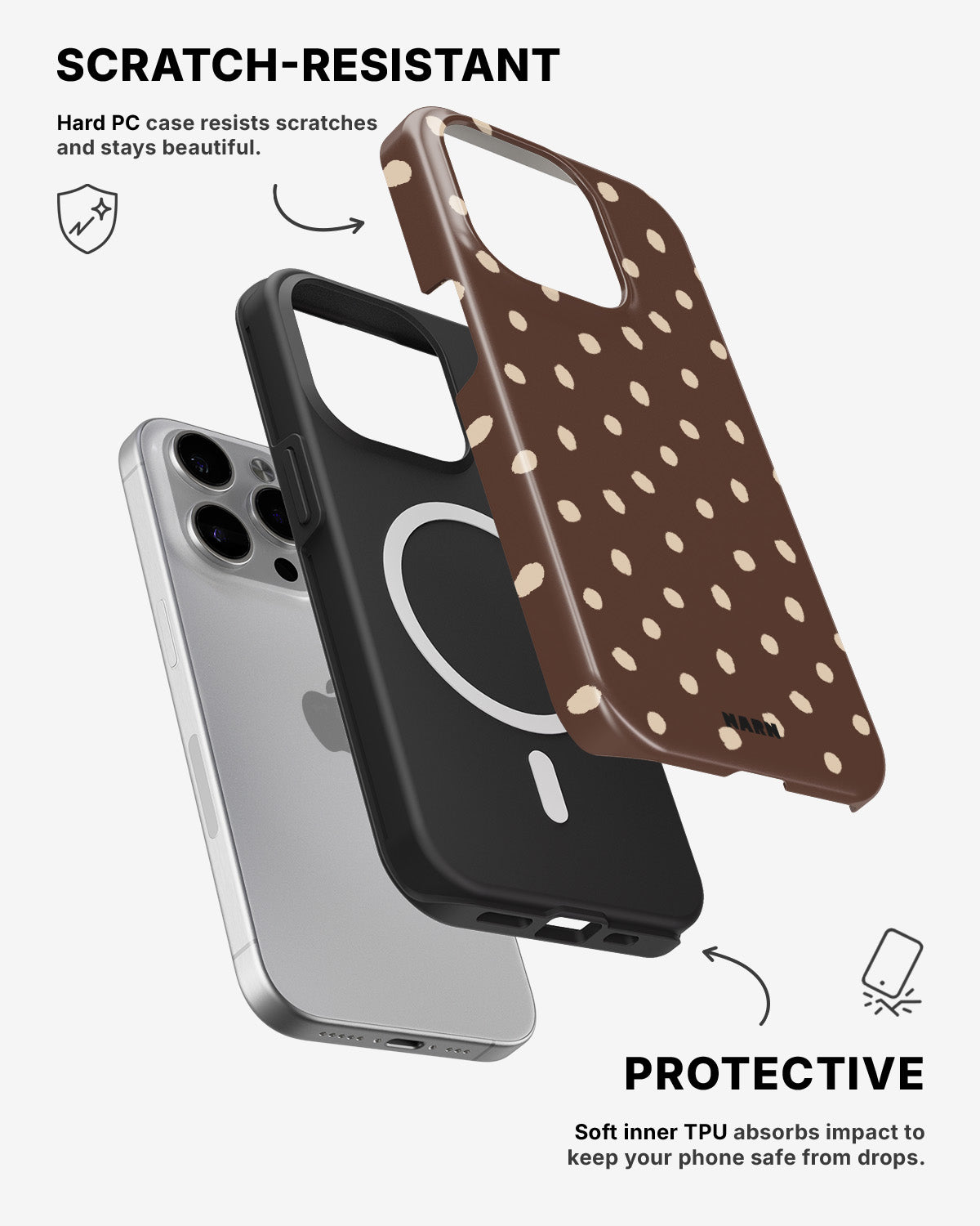 iPhone 15 Pro Max Tough Case – Choco Dots - View 2