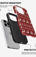 iPhone 15 Pro Max Tough Case – Reindeer Knit - View 2