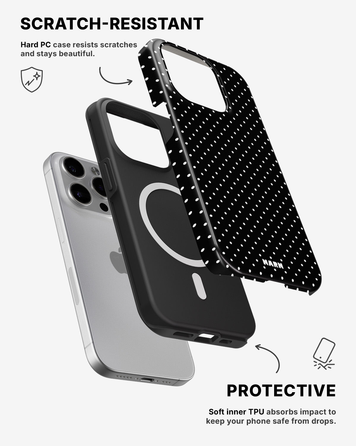 iPhone 15 Pro Max Tough Case – Classic Dots - View 2