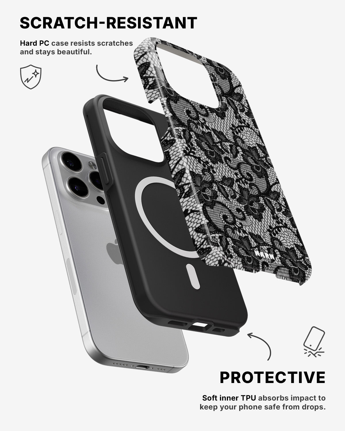 iPhone 15 Pro Max Tough Case – Midnight Lace - View 2