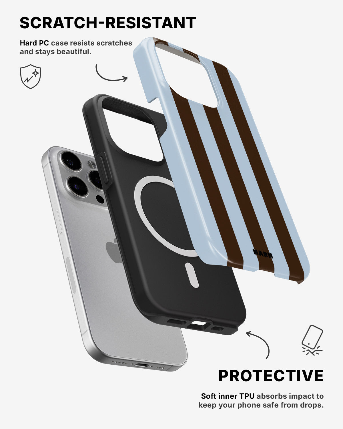iPhone 15 Pro Max Tough Case – Bistro Stripes - View 2