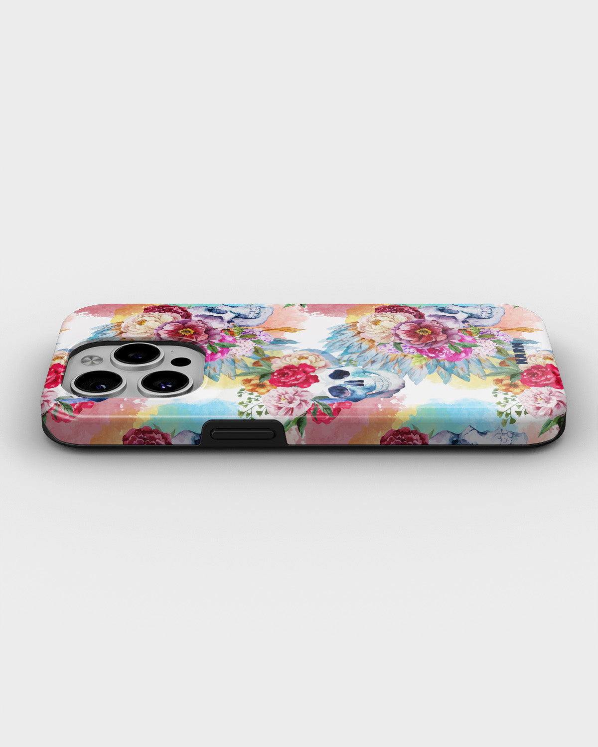 iPhone 15 Pro Max Tough Case – Flowered Skulls - View 3