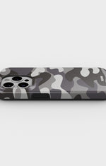 iPhone 15 Pro Max Tough Case – Grey Camo - View 3