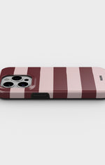iPhone 15 Pro Max Tough Case – Cranberry Stripe - View 3