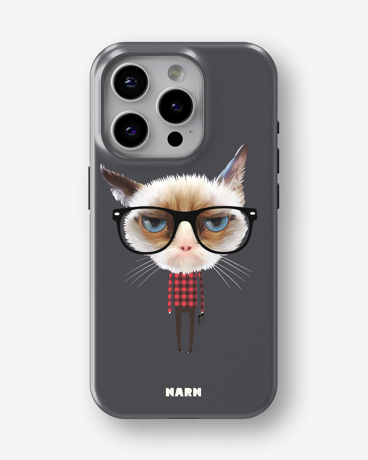 iPhone 14 Pro Max Tough Case – Hipster Cat - View 1