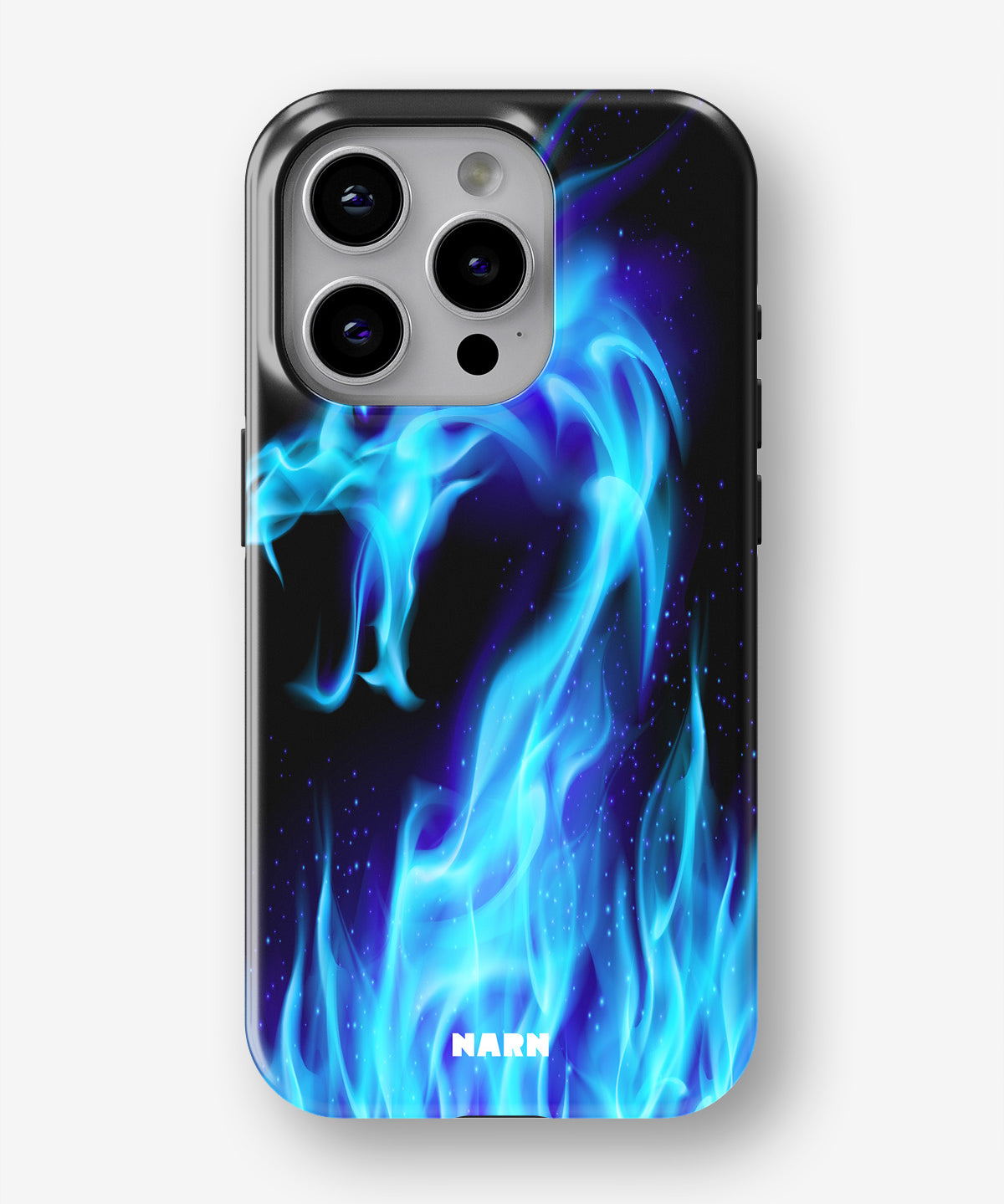 iPhone 14 Pro Max Tough Case – Blue Flames Dragon - View 1