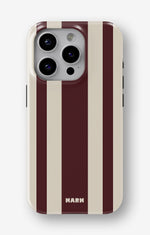 iPhone 14 Pro Max Tough Case – Bordeaux Stripe - View 1