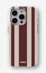 iPhone 14 Pro Max Tough Case – Bordeaux Stripe - View 1