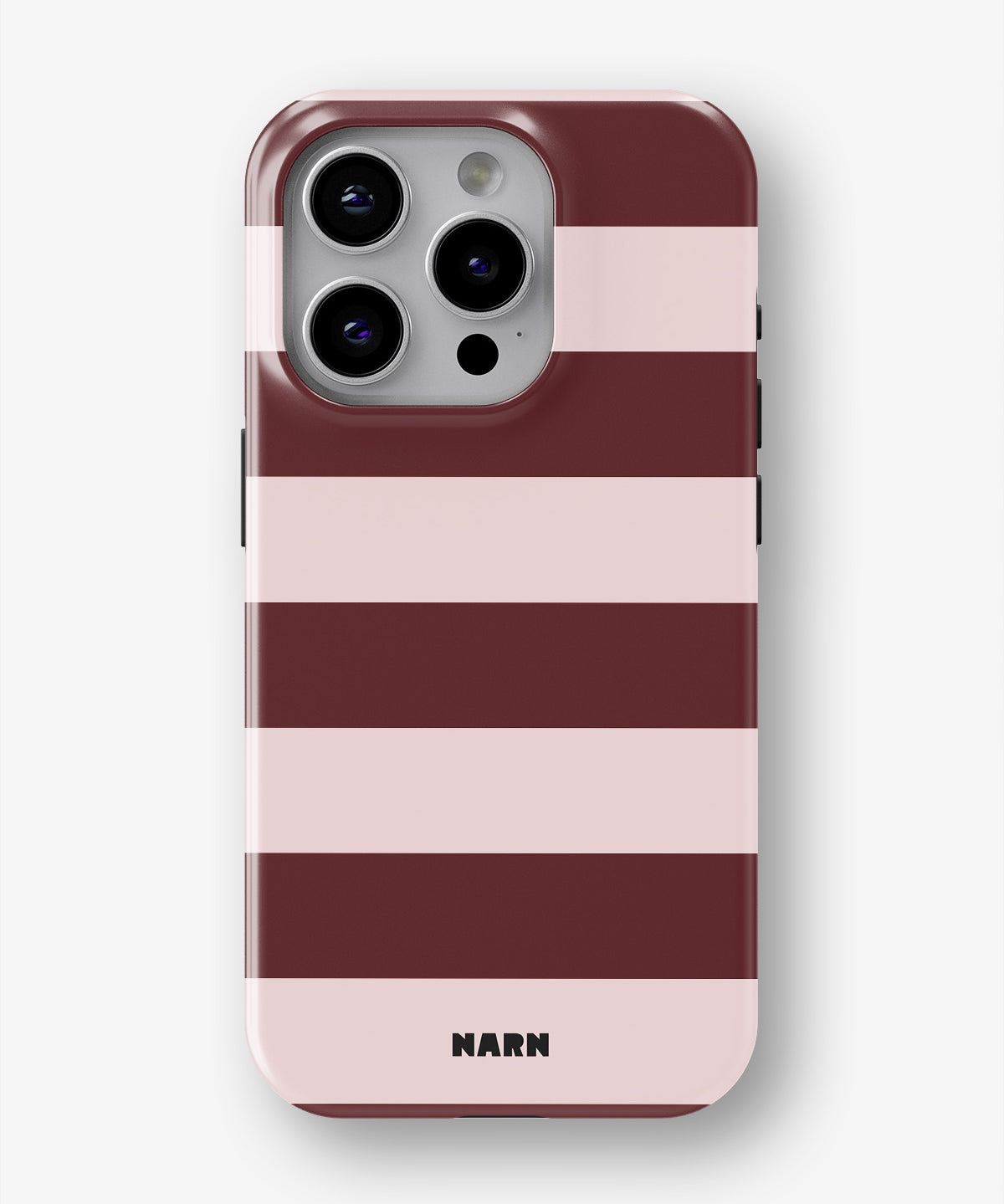 iPhone 14 Pro Max Tough Case – Cranberry Stripe - View 1