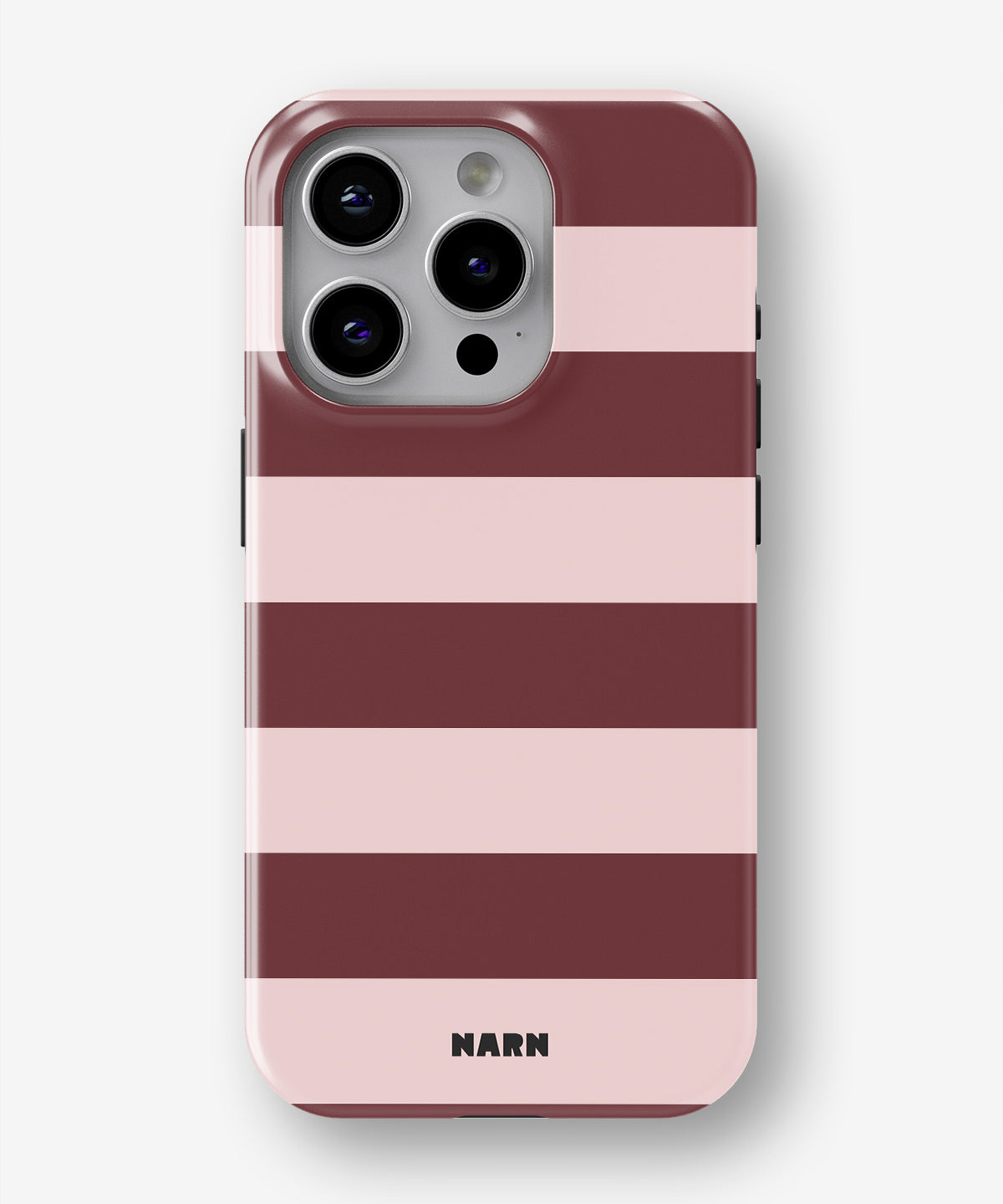 iPhone 14 Pro Max Tough Case – Cranberry Stripe - View 1
