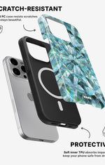 iPhone 14 Pro Max Tough Case – Green Crystals - View 2