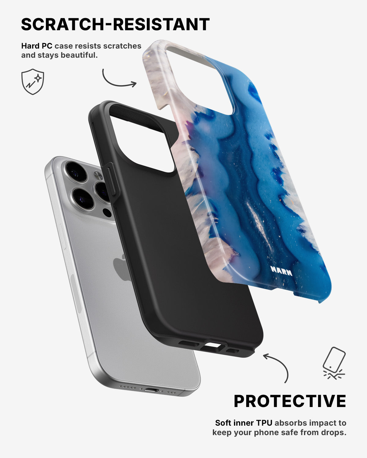 iPhone 14 Pro Max Tough Case – Blue Agate - View 2
