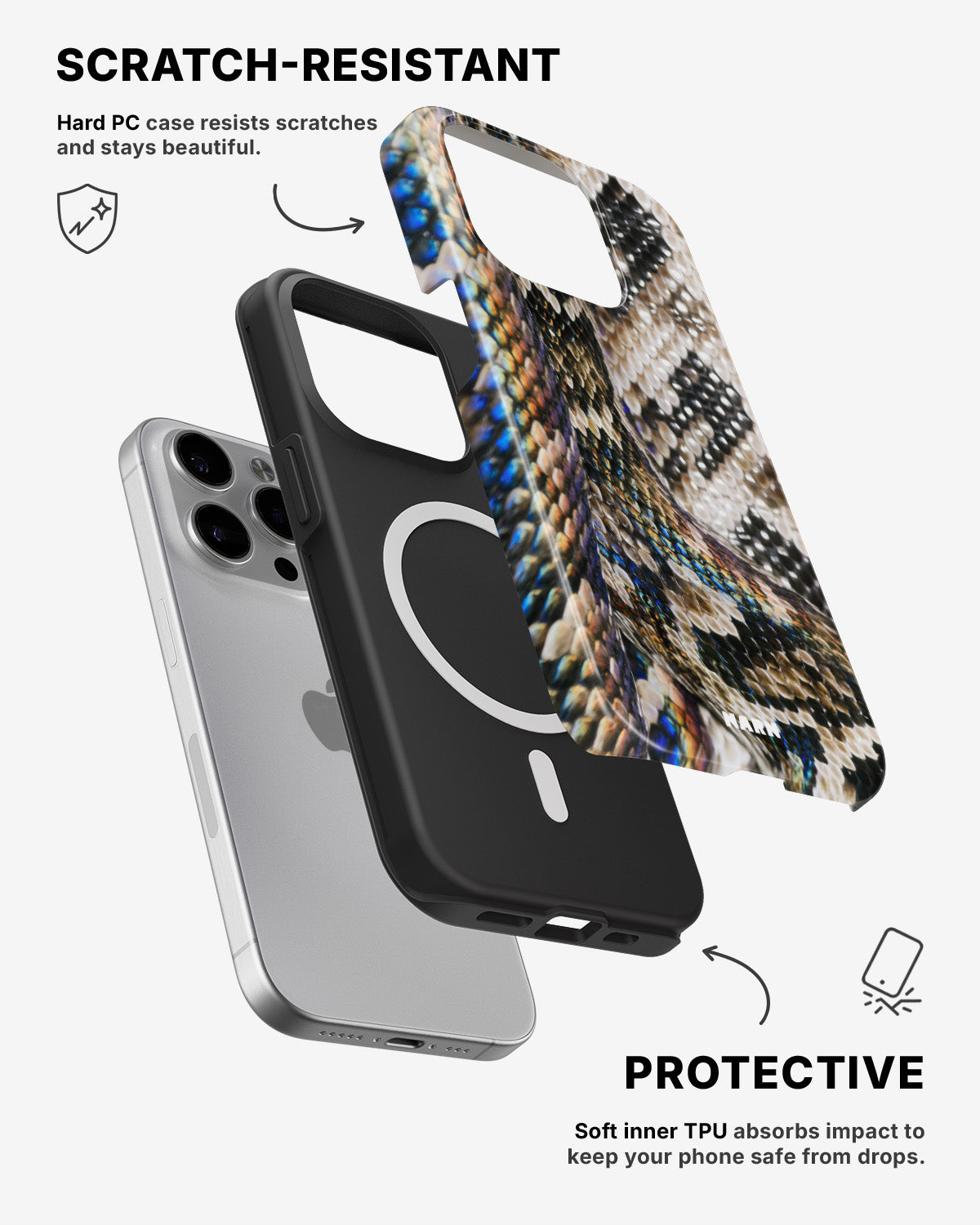 iPhone 14 Pro Max Tough Case – Shining Snakeskin - View 2
