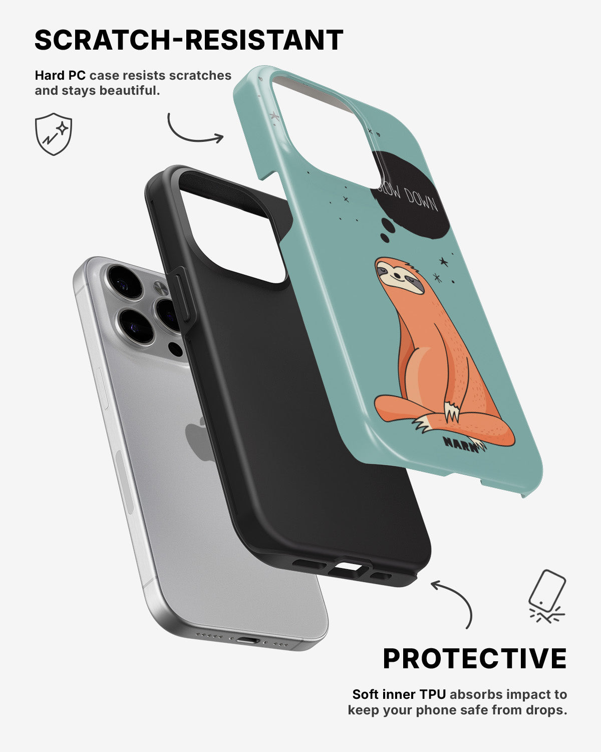 iPhone 14 Pro Max Tough Case – Slow Down Sloth - View 2