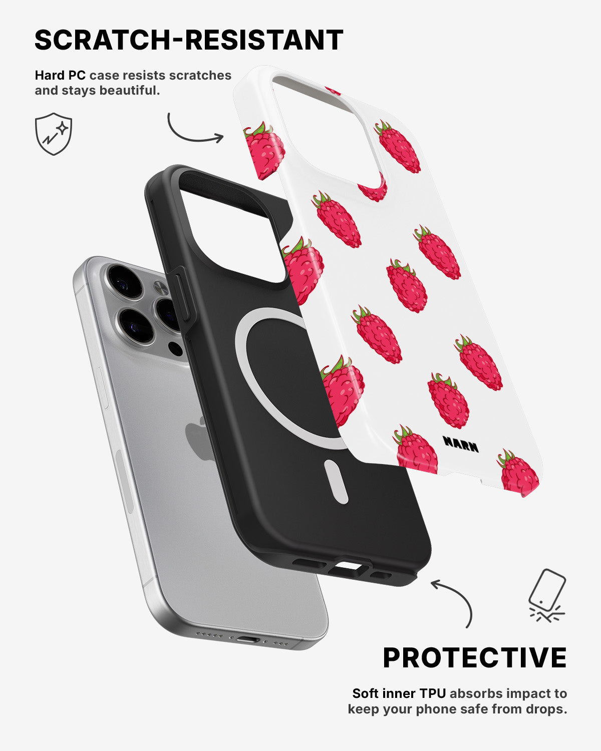 iPhone 14 Pro Max Tough Case – Raspberry Bliss - View 2