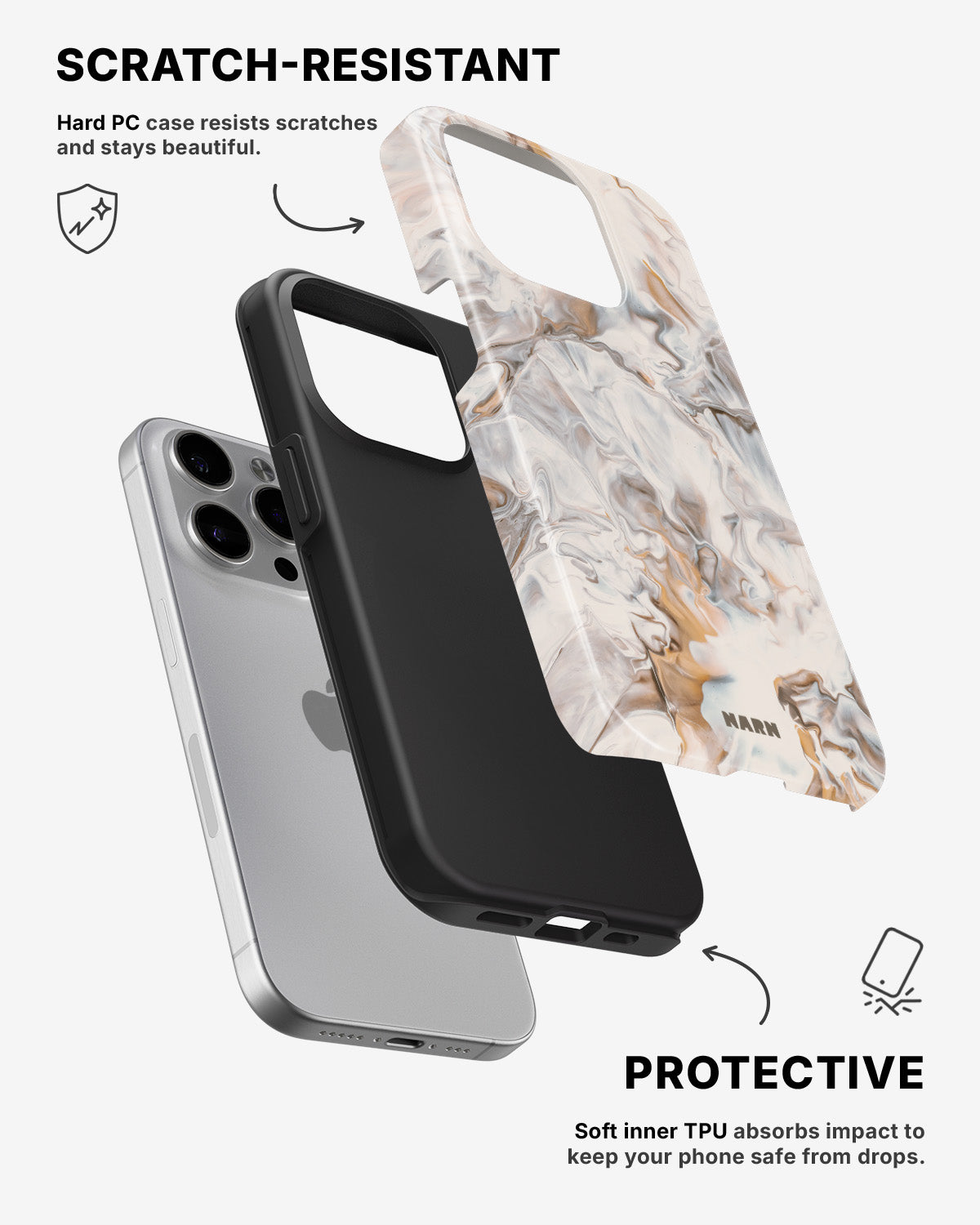 iPhone 14 Pro Max Tough Case – Icy Caramel - View 2