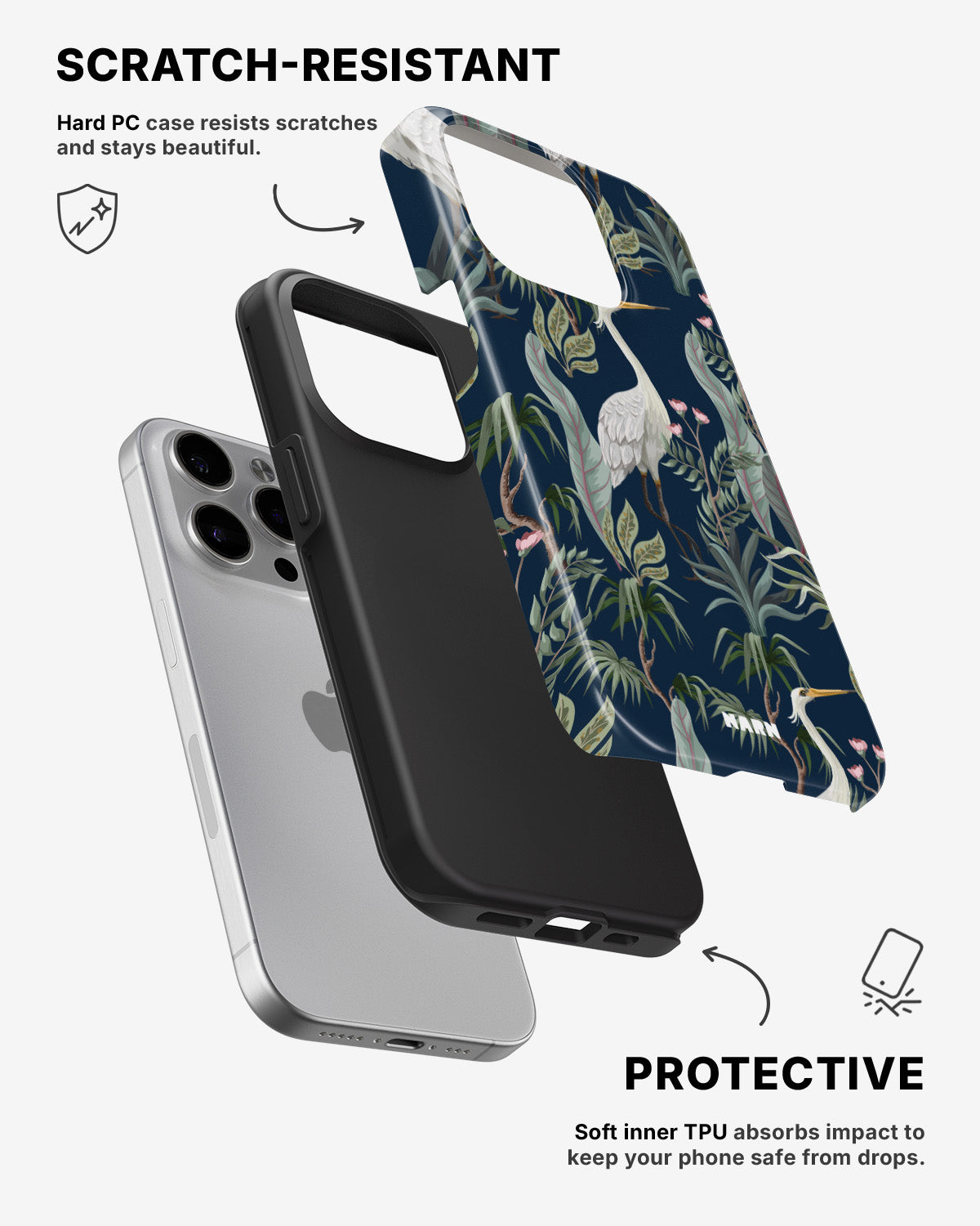 iPhone 14 Pro Max Tough Case – Royal Bird - View 2