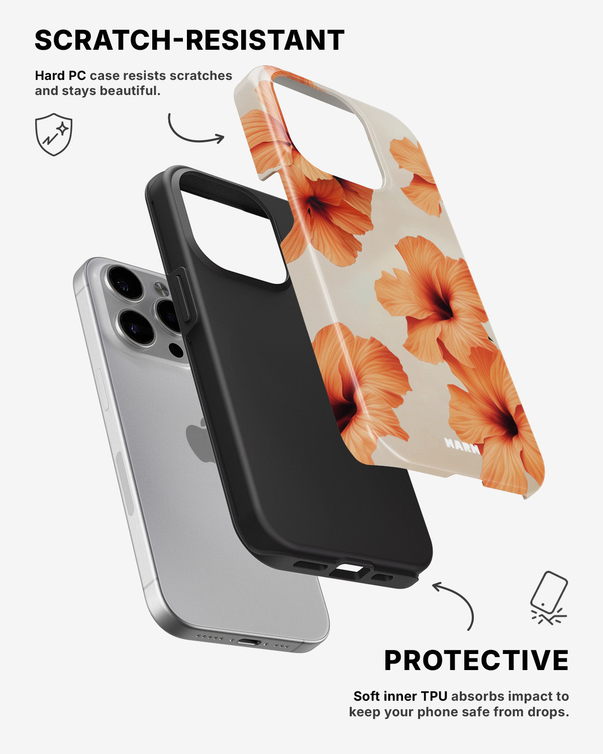 iPhone 14 Pro Max Tough Case – Hibiscus Dreams - View 2