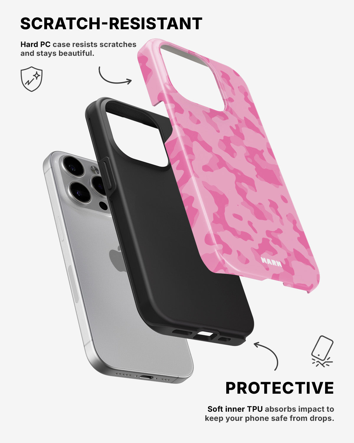 iPhone 14 Pro Max Tough Case – Riot Pink - View 2