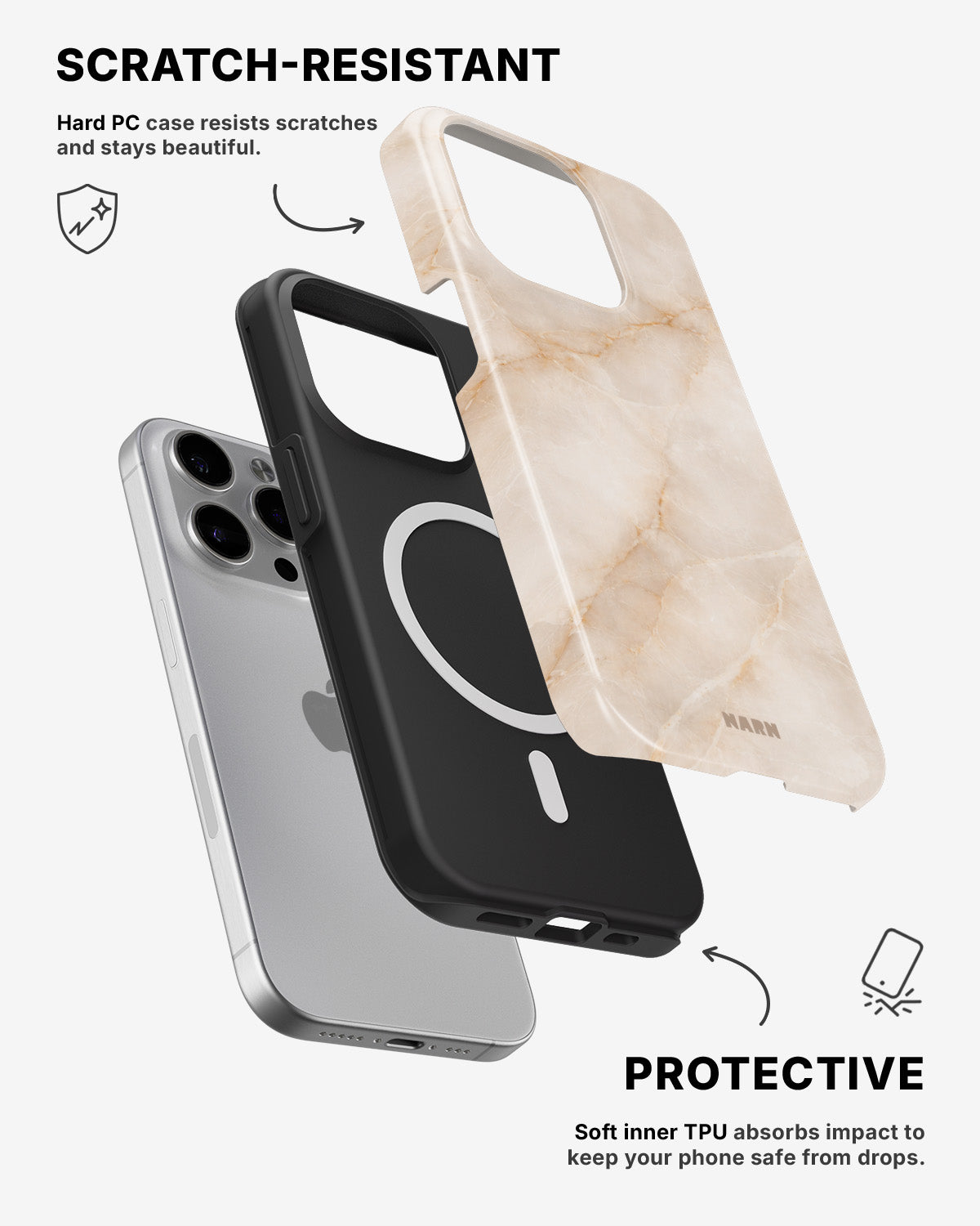 iPhone 14 Pro Max Tough Case – Sand Stone - View 2