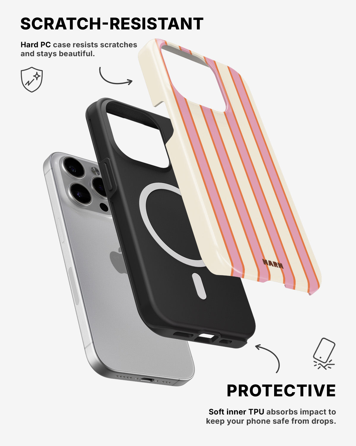 iPhone 14 Pro Max Tough Case – Sweet Stripe - View 2