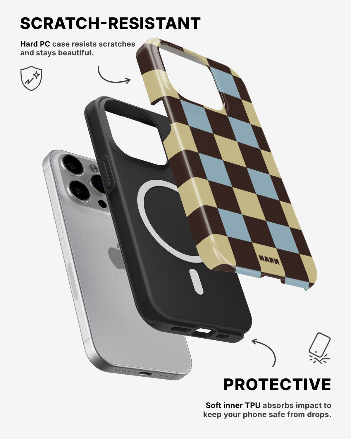 iPhone 14 Pro Max Tough Case – Butter Check - View 2
