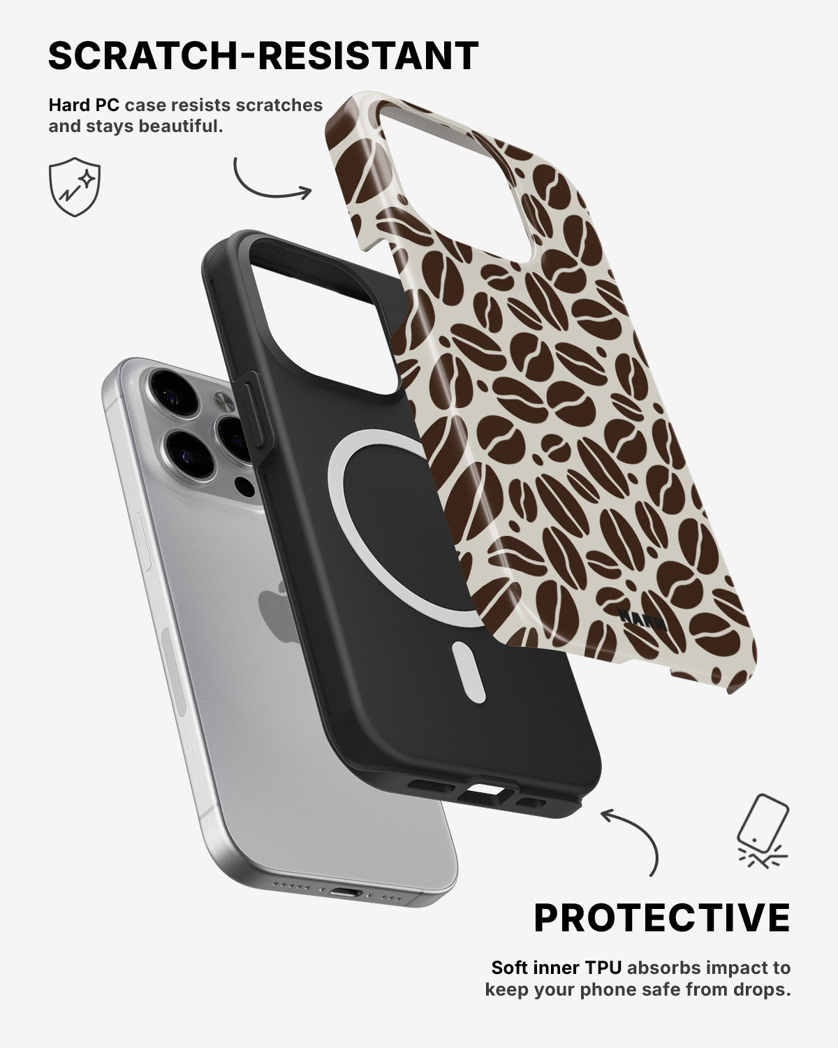 iPhone 14 Pro Max Tough Case – Coffee Beans - View 2