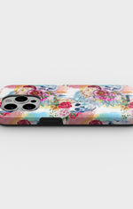 iPhone 14 Pro Max Tough Case – Flowered Skulls - View 3