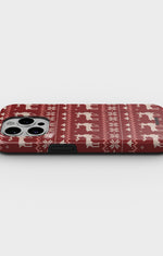 iPhone 14 Pro Max Tough Case – Reindeer Knit - View 3